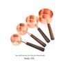 Gold-Plated Stainless Steel Measuring Cups & Spoons Set with Acacia Wood Handles – 8 Pieces