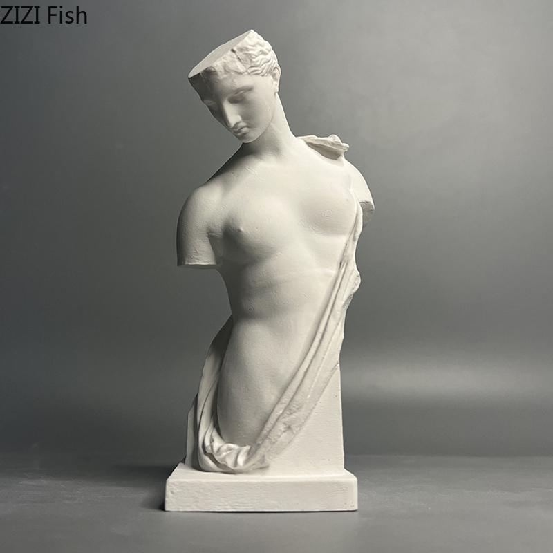 Ancient Greek Girl Plaster Statue Desk Decoration Ornaments Characters Sculpture Sketching Practice Coloring Teaching Tool