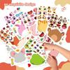 9Sheets Make Your Own Animals Stickers Children DIY Puzzle Sticker Games Make A Face Cute Panda Assemble Jigsaw Stickers Kids