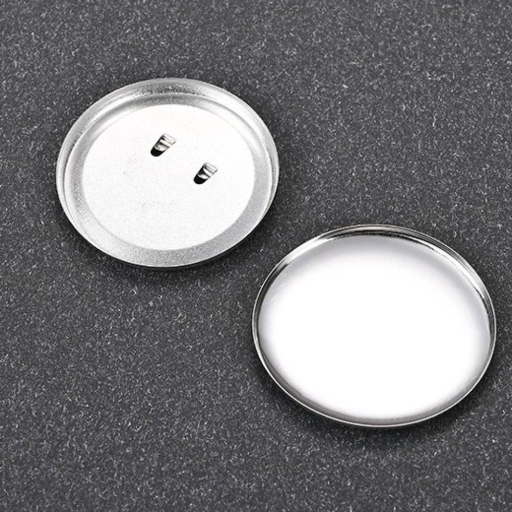 100pcs DIY Art Crafts Metal Brooch Clasps Blank Pin Disk Pad Round Pin Badge  Brooches Jewelry