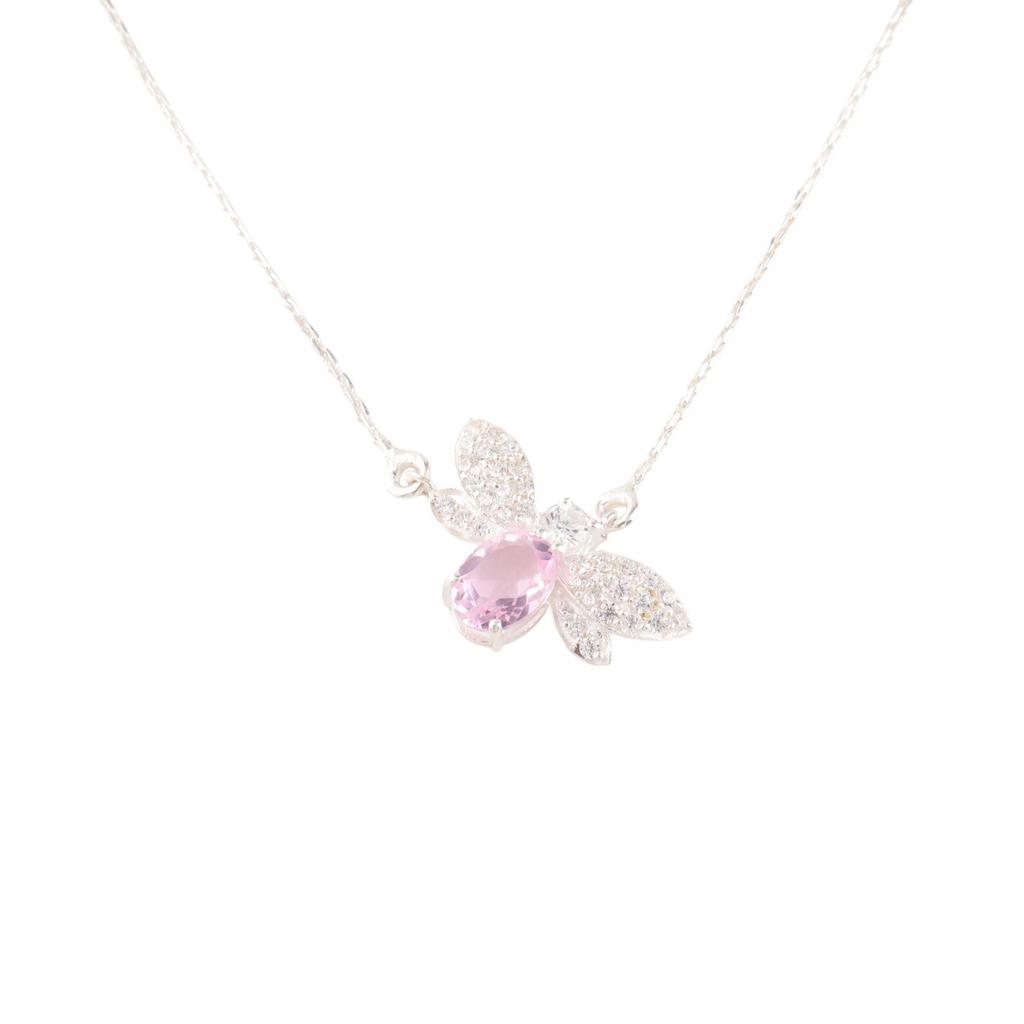 Beautiful Morganite Gemstone 925 Sterling Silver Jewelry Zircon Pendant 0.50" CZP-12-11