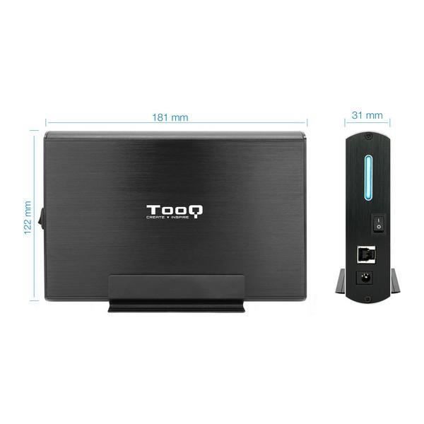 Boîtier pour disque dur - TooQ - TQE-3531B - 3,5" - USB 3.0 - Aluminium - Noir