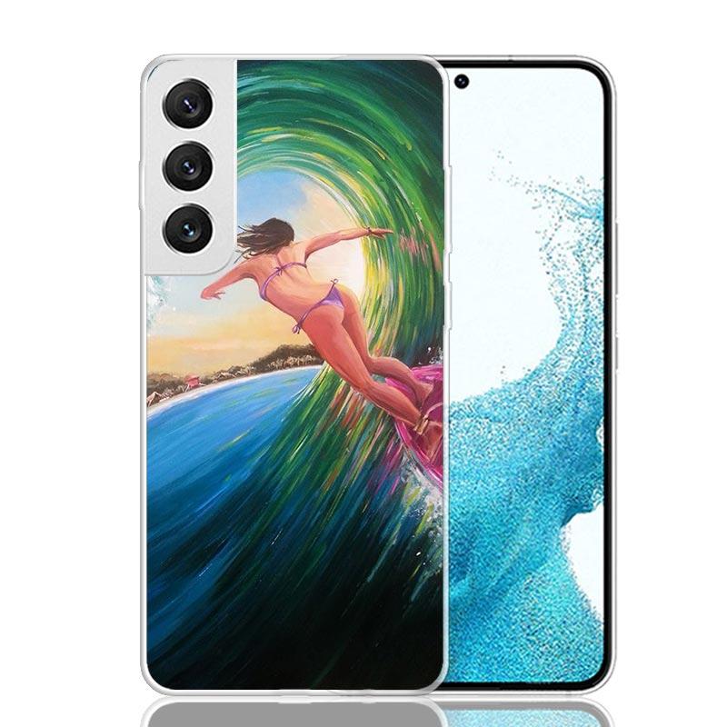 Surf Board Aesthetic Phone Case For Samsung Galaxy S26 S25 Edge S24 S23 FE S22 Ultra S21 Plus S20 + Fundas Cover Coque Galaxy S2