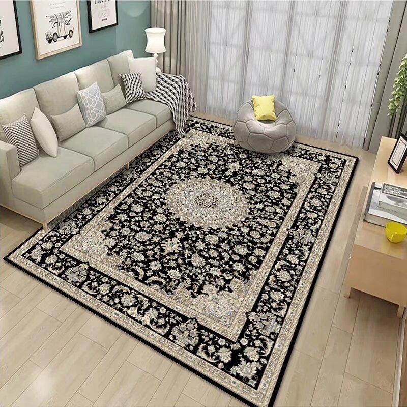 Persian Large Carpet In The Living Room Luxury Style Floor Mat Bohemian Pattern Anti-slip Soft Rugs for Bedroom Customizable IG