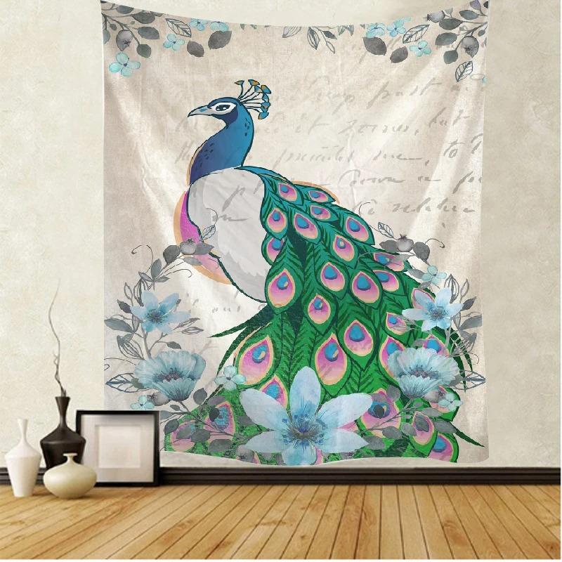 Beautiful Peacock Background Cloth Home Wall Decoration Tapestry Office Living Room Tapestry