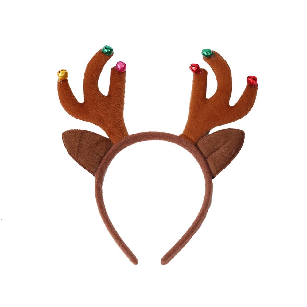 Unique Plush Antler Headband With Bells For Merry Christmas Celebrations And Gatherings
