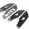 Suitable for ToyotaRAV4 2019-2026Carbon fiber interior door and window control panel cover trimLatch switch decorationNo Battery