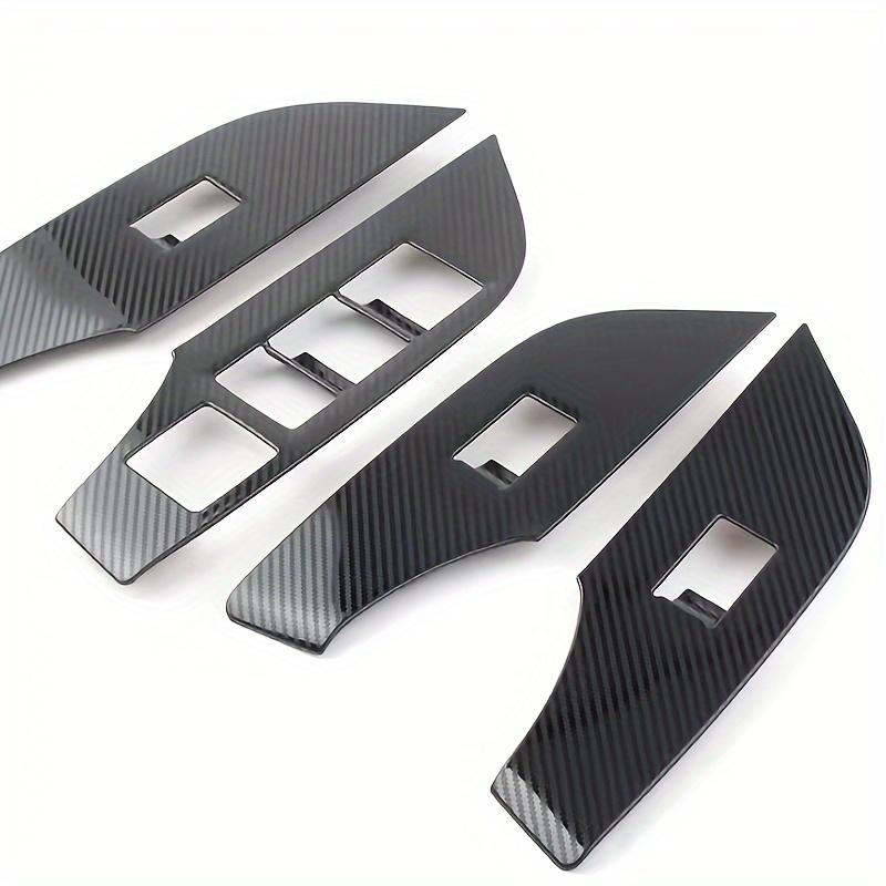 Suitable for ToyotaRAV4 2019-2026Carbon fiber interior door and window control panel cover trimLatch switch decorationNo Battery