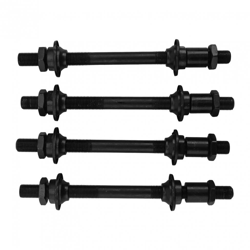 Fahrrad Hinterradnabe Achse 145mm Schwarzer Stahl 95mm Gewinde für Schnellspanner
