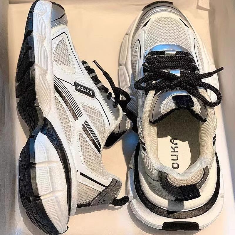 Zapatos De Mujer Shoes For Women Causal Sneakers Platform Shoes Fling Sneakers Basket Lace-Up Casual Chunky Shoes Plus Size 43