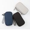 Double Layer Digital Storage Pouch Waterproof Travel Data Cable Storage Bag Solid Color Headphone Hard Disk Organizer