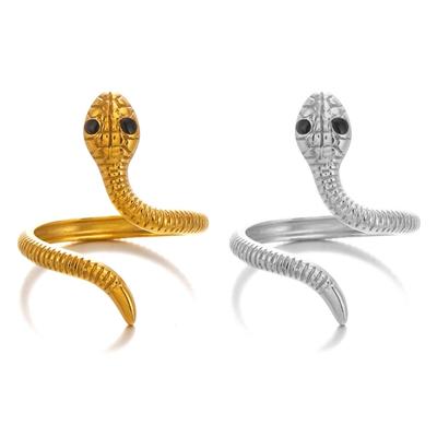 Snake Inspired Rings Open Loop Designs Metal Jewelry Personalize Gift For Special Moment