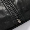 Men's Motorcycle Leather Racing Suit Colorblock Embroidery Motorcycle PU Jacket Windproof Cotton Jacket