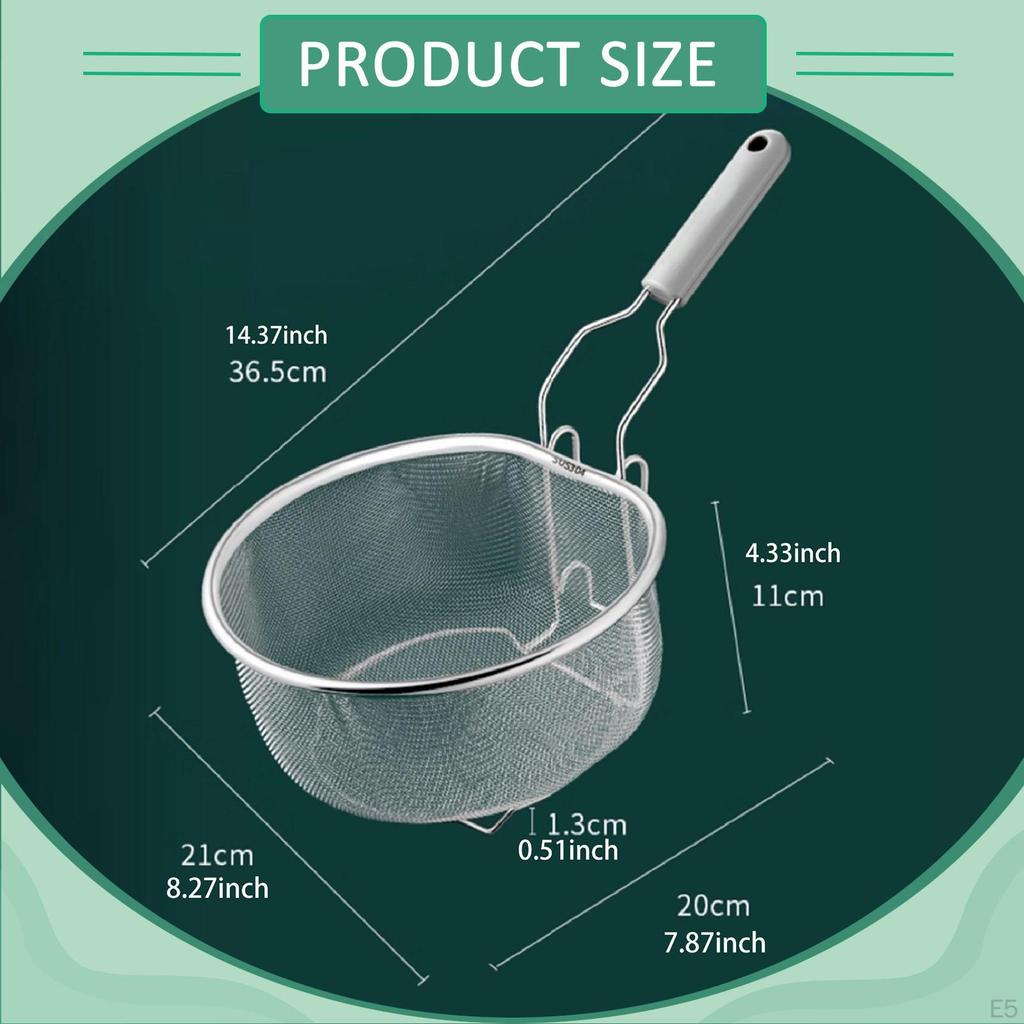 Deep Fryer Basket Chip Cookware Cooking Tool for Barbecue Restaurant Home