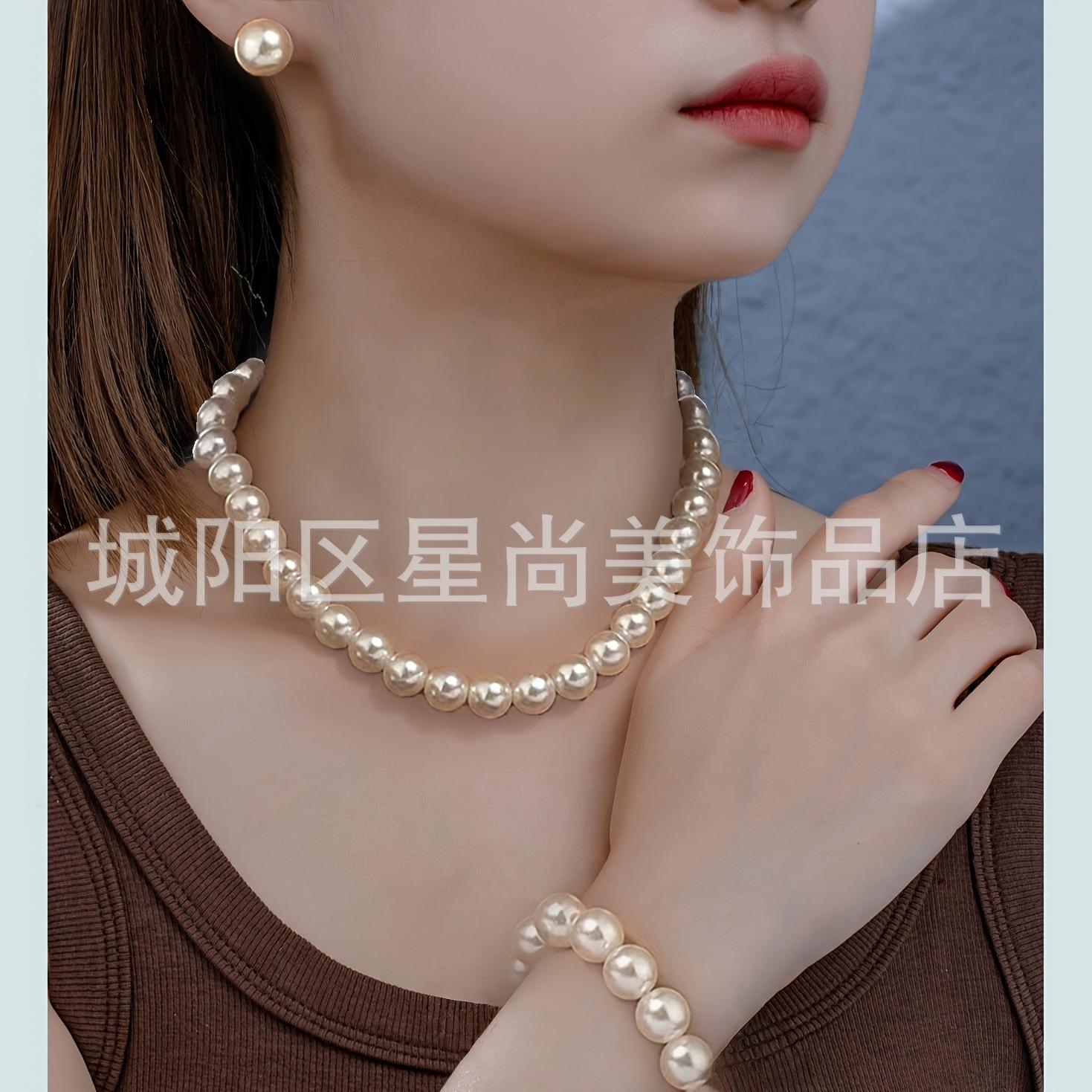 Французский Винтажный Простой Эластичный Жемчужный Браслет Браслет из Бусин на Нити для Девочек Премиум Ручная Работа Ювелирное Изделие