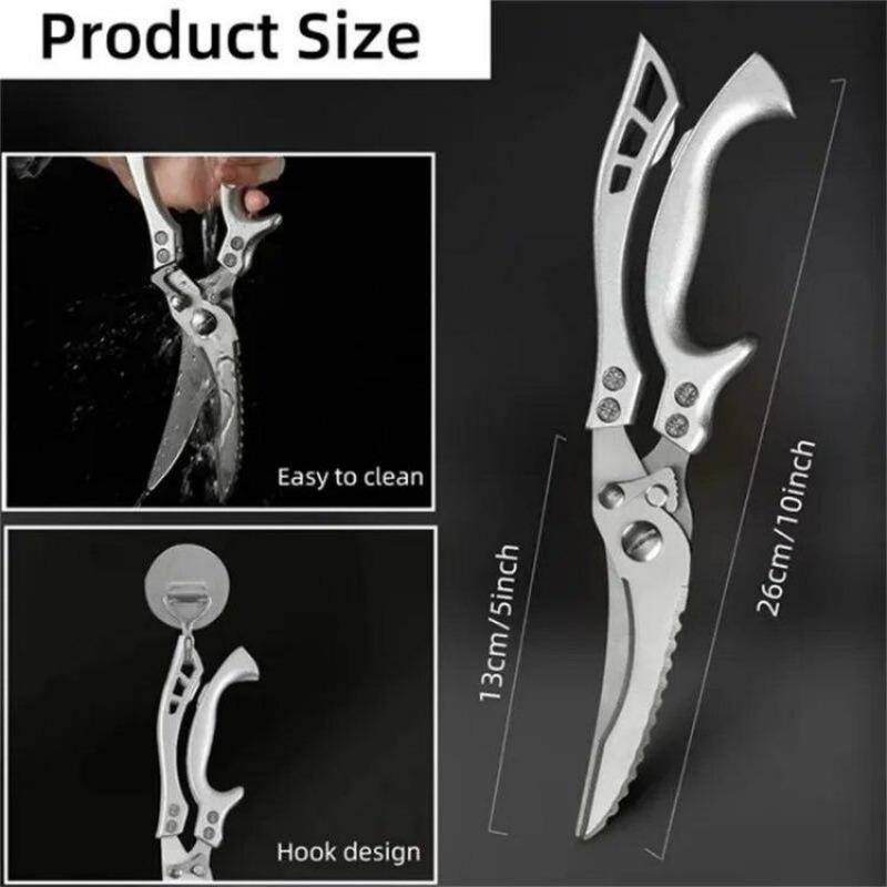 Butcher's Boning Knife Stainless Steel Vegetable and Fruit Slicing Knife Carving Knife Chicken Bone Scissors Sharp Kitchen Tool