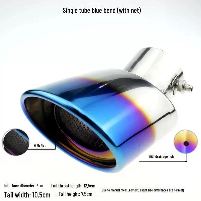 Stainless Steel Muffler Exhaust Cover for Car Tail Throat Modification - Single/Double Exhaust Pipe Decoration