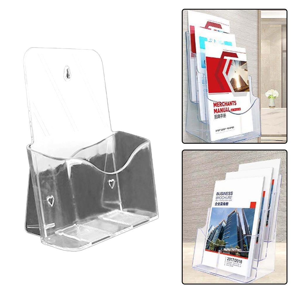 High Quality Acrylic Brochure Holder Clear Display Stand Non Slip Slot Number Of Pieces Pcs Widened Base X Inches