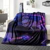 1Pc Blue Hair Warrior Blanket Soft Throw Blanket For Home Bedroom Bed Sofa Travel Office Solid Christmas Blanket