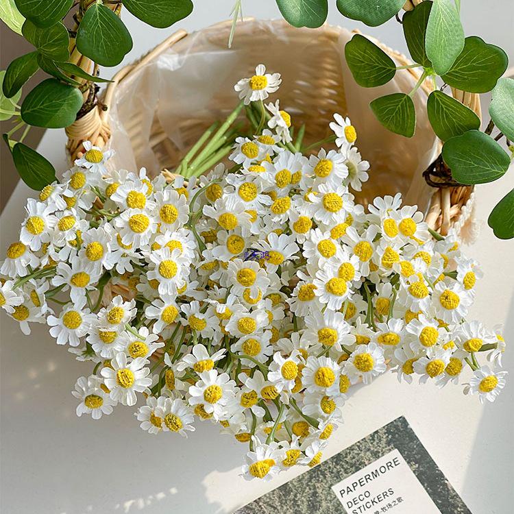 Premium Chamomile Daisy Artificial Flower Arrangement for Living Room and Dining Table Décor