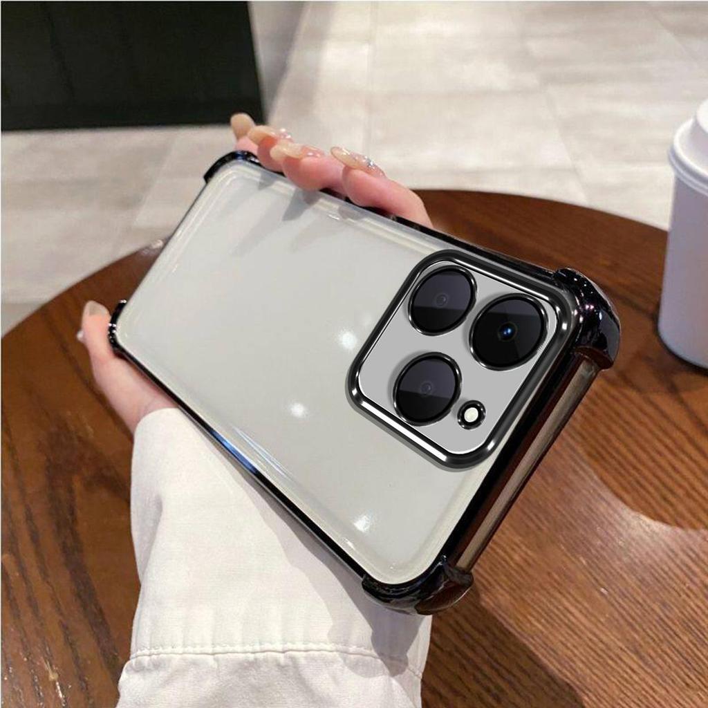 Hülle für realme 15T Galvanisierte Farbige Kante Klare Handyhülle Abdeckung