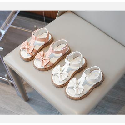 Sommer neue Stil Mädchen Sandalen, Schleifenschuhe für kleine Mädchen, modische Prinzessin Schuhe für Baby Mädchen, koreanischer Stil weiche Sohle Einzel Schuhe