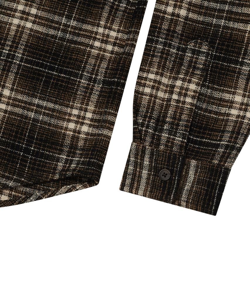 AVIREX Long Sleeve Check Shirt / 7836220011 Brown