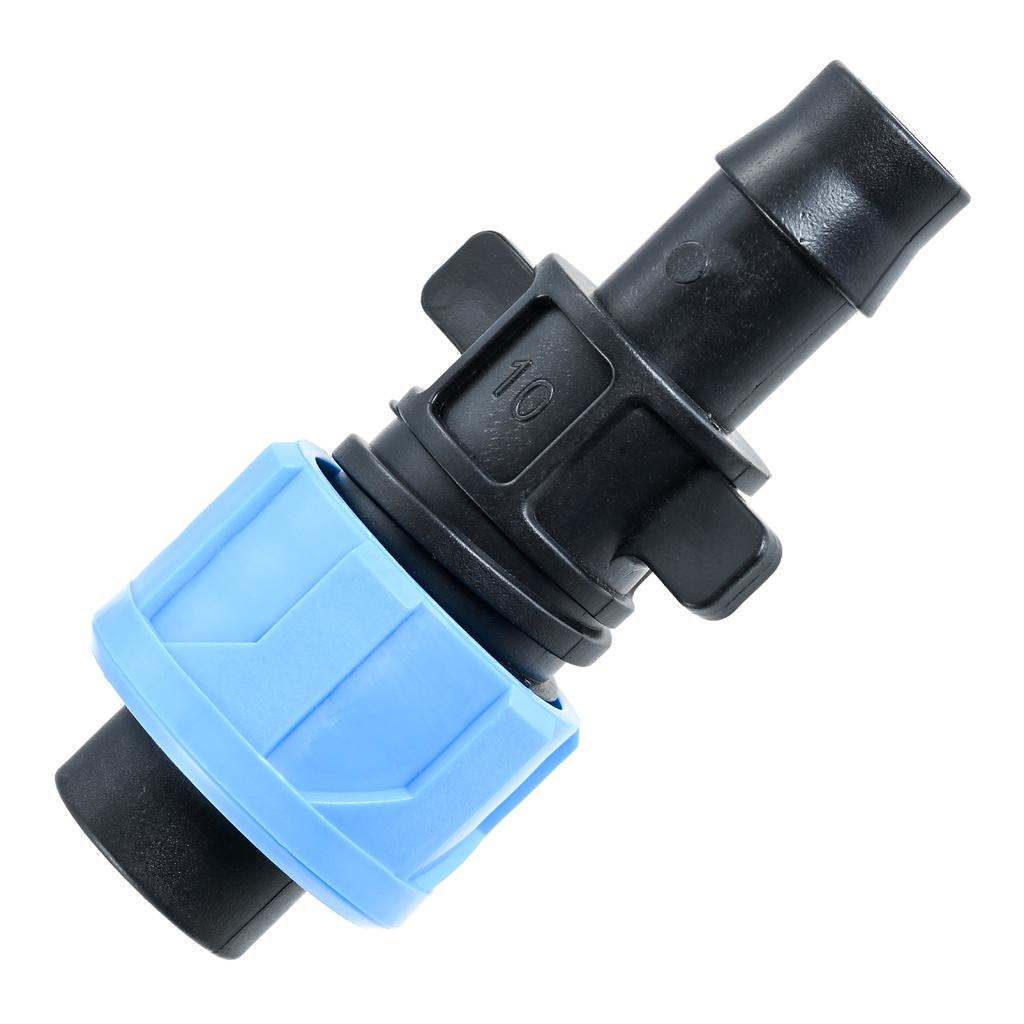 50Pcs Drip Irrigation Connector Tubing Coupling Barbed Locking Fitting Kit for 5/8" Drip Tape Sprinkler 1/2" Barb Irrigation