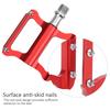 Road Bike   Flat Pedal Aluminum Alloy Non-Slip   Pedal Bike Accessory(Red )