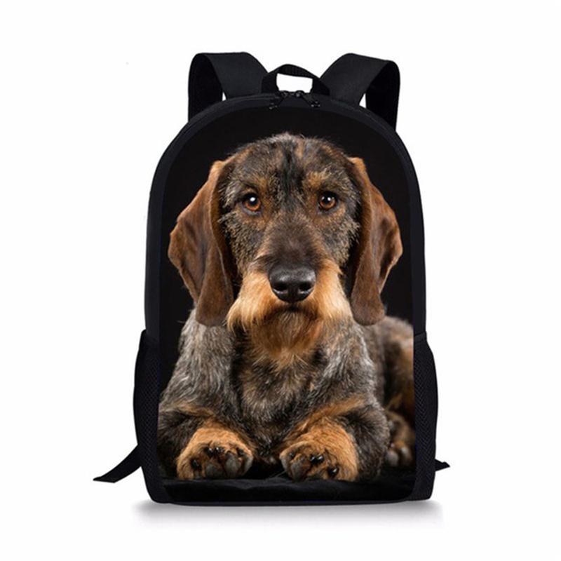 Trendy Popular Novelty Dog 3D Print 3pcs/Set Pupil School Bags Laptop Daypack Backpack Inclined Shoulder Bag Pencil Case