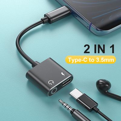 Audio Converter Multifunctional Quick Transmission Hot Swap 2 In 1 Type-C Phone Plug