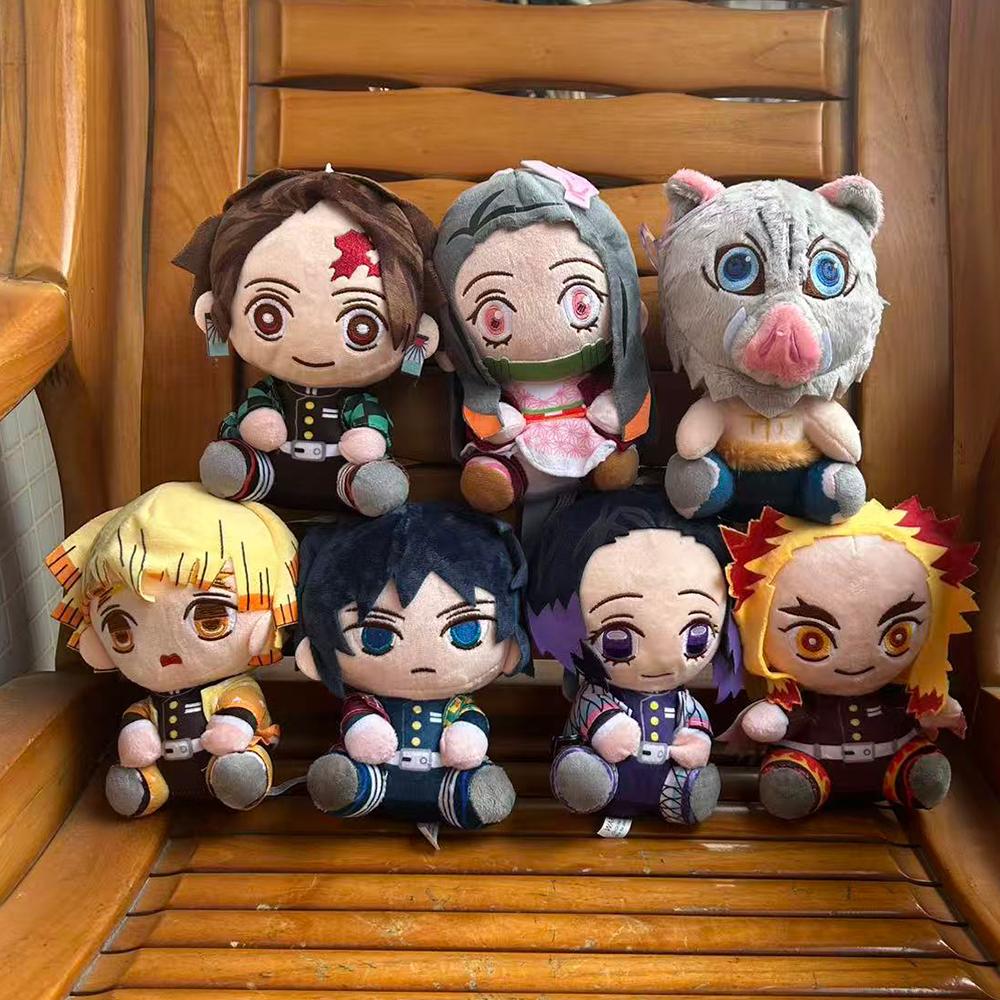 Cute Japan Demon Slayer Plush Dolls Lovely Anime Kimetsu No Yaiba Kamado Tanjirou Nezuko Zenitsu Kyoujurou Toys Gifts