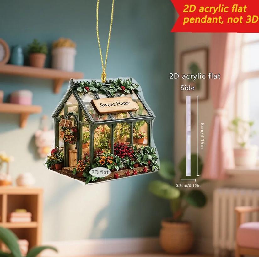 2D Плоский Акриловый Милый Подвеска для Украшения Машины Брелок One Size