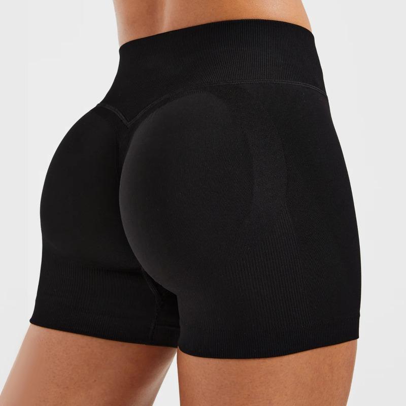 Seamless yoga pants high waist peach buttocks tight yoga shorts outside sports running fitness pants women