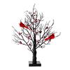 LED Vintage Glowing Tree with Cardinals Battery Operated Twinkle Trees Lamp with Lighted Branches Festive Holiday Party Lighting Halloween Christmas
