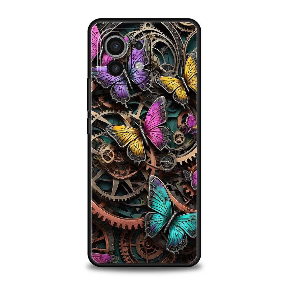Fashionable Butterfly Flower Phone Case Cover for Xiaomi Mi 17 Pro Max 15 14 13 12 11 Ultra 15T 14T 13T 12T Pro Lite Soft TPU