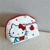 Hello Kitty Shell Shaped Cosmetic Bag 3D Embroidery Cute Cartoon Cat Storage Pouch Portable Travel Toiletry Bag