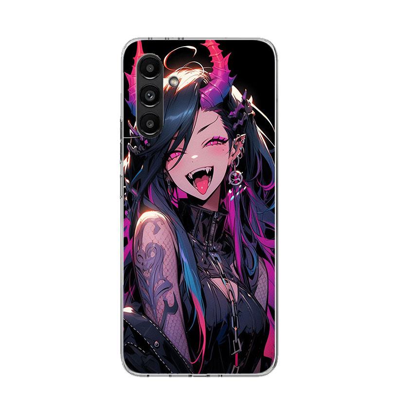 Cartoon Cool Demon Girl Phone Case For Samsung Galaxy A17 A16 A14 A15 A13 A57 A56 A54 A55 A53 A37 A36 A34 A35 A33 A26 A24 A25 A2