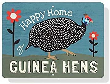 Metal Tin Sign For Metal Sign Happy Home Guinea Hens Sign Home Decor Metal Tin Sign Warning Sign Home Decoraluminum 20x30cm(7.8x11.8inch)
