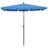 210 X 140 Cm Tilt Away Sun Umbrella In Azure Blue