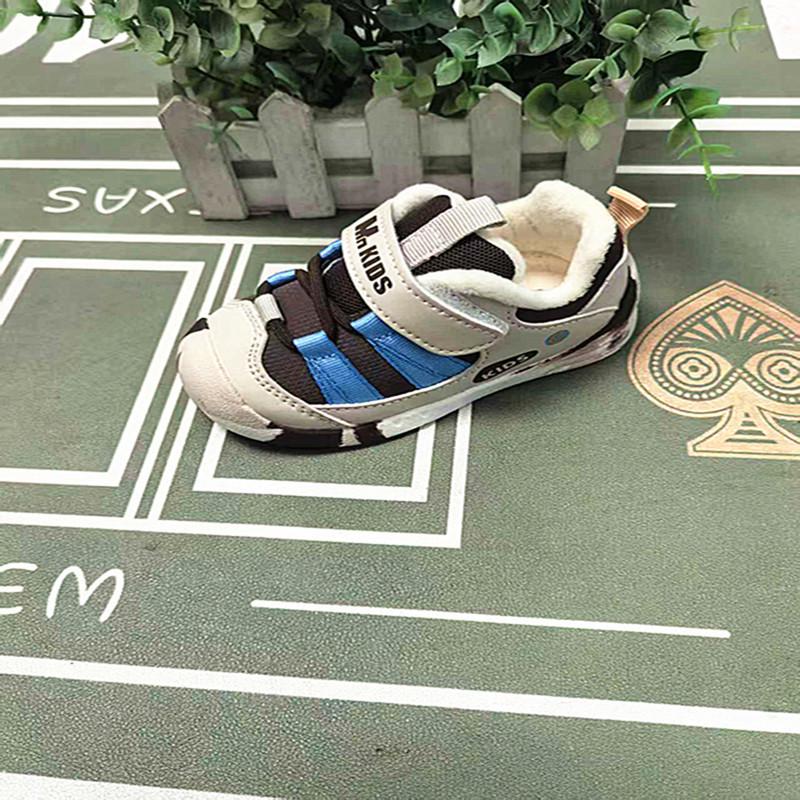 

Jimi Bear 2025 Winter Kids Soft Sole Sports Shoes - Boys & Girls Functional Two-Layer Cotton Toddler Walkers 22 коричневий