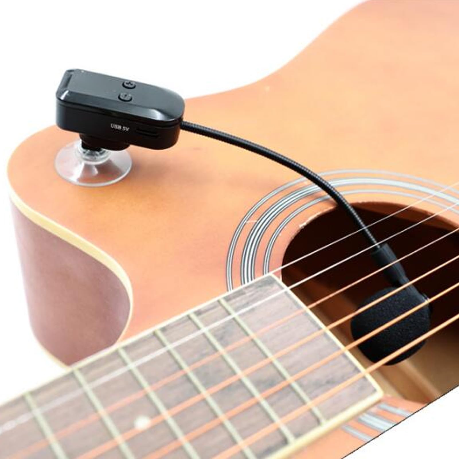 

Wireless Instrument Microphone, Instrument Condenser Pickup Receiver and Transmitter System with Storage Bag, Guitar Pickup Microphone for Saxophone,