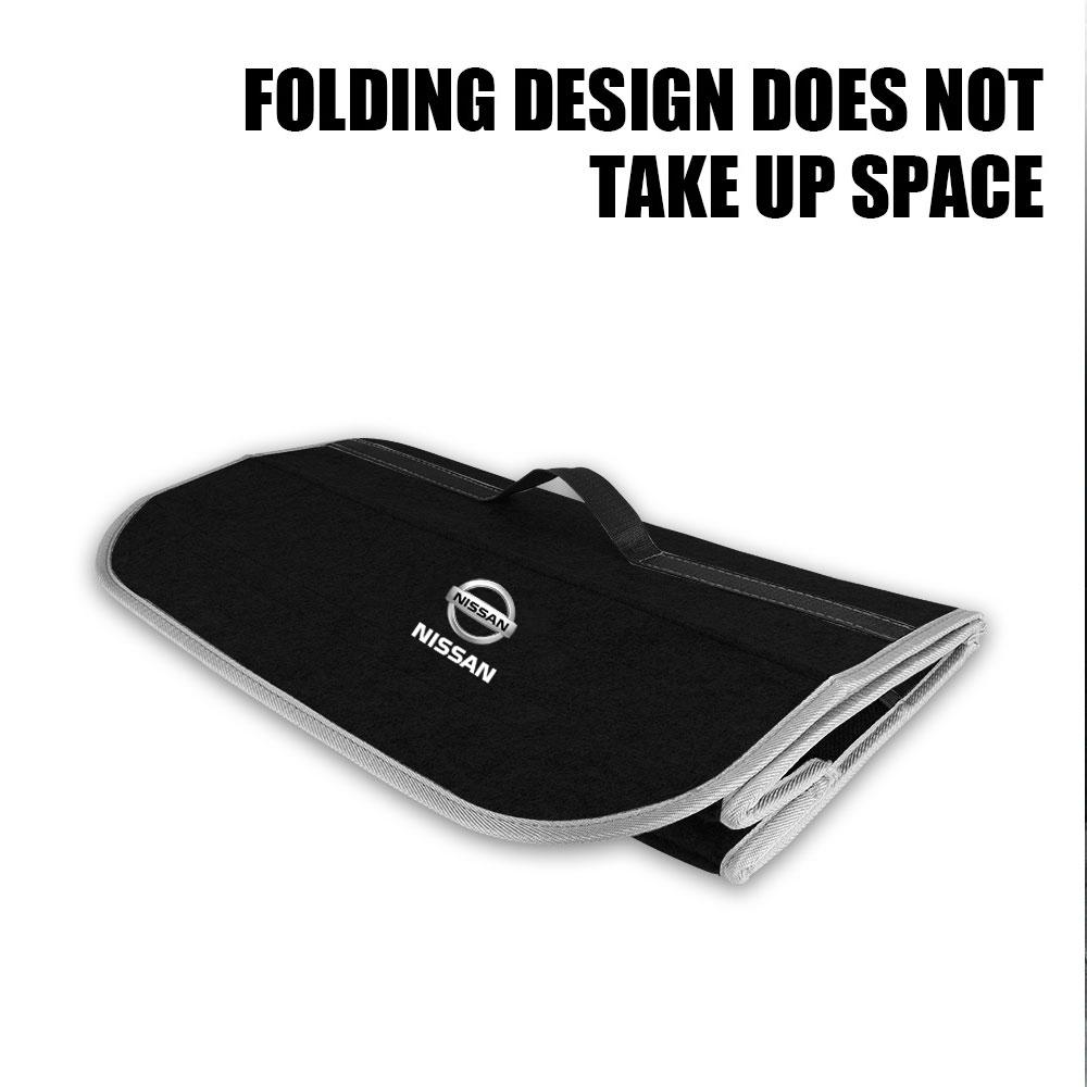 1Pcs Car Soft Felt Storage Bag Organizer Cars Foldable Trunk Bag For Nissan Nismo Qashqai Teana X Trail T32 T31 Tiida Juke