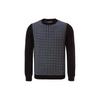 Color Block Diamond Pattern Crew Neck Pullover Casual Long Sleeve Sweater Men Sweater Black 6H1MXN-1MHTZ-F972