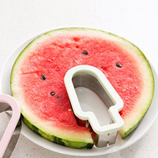 Forma na krájení melounu ve tvaru nanuku, nerezová ocel potravinářské kvality, bez deformace, hladký povrch, opakovaně použitelný dělič melounu, kráječ ovoce, nástroj na krájení ovoce