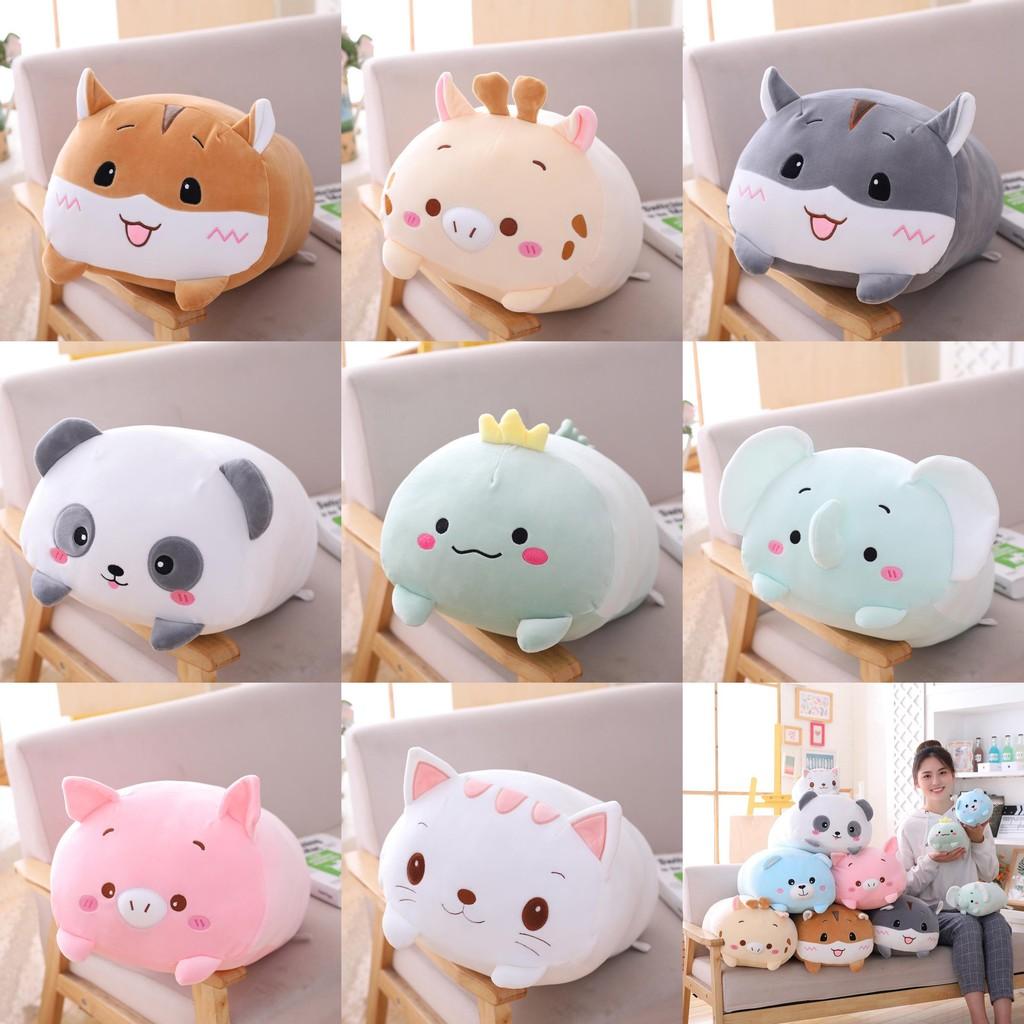 Animal Cute Cartoon Strip Plush Toy Elephant Dinosaur Hamster Deer Children Gift