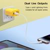 120W Dual PD & USB Charger for Apple, Huawei, Xiaomi - EU/US/UK Plug, Type-C Fast Charging
