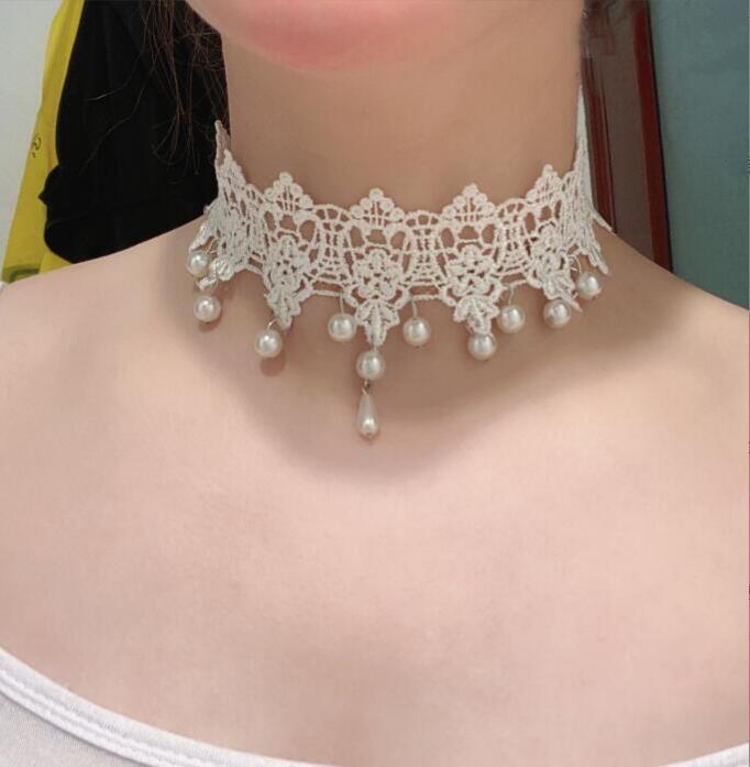 Handmade Black Lace Crystal Clavicle Necklace - European & American Popular Jewelry