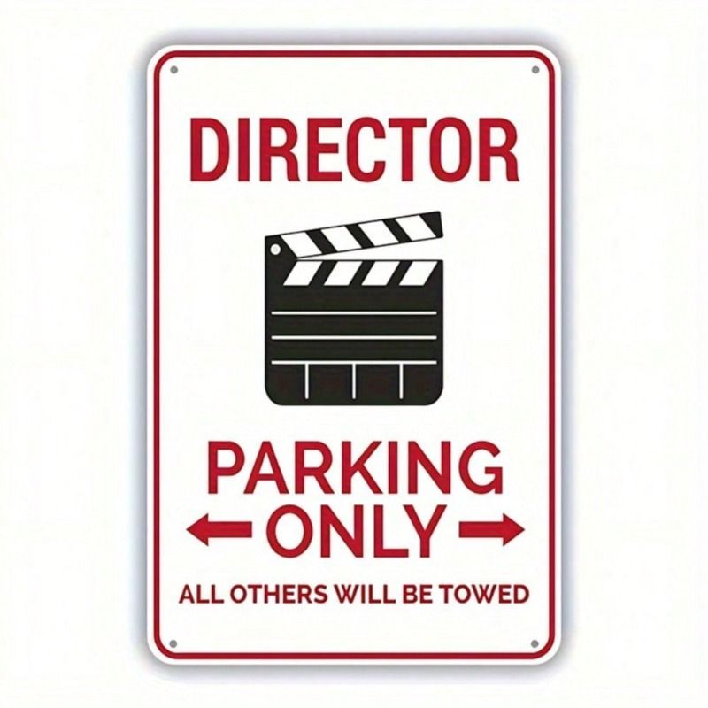 Director Parking Only Metal Wall Sign Vintage Garage Decor