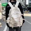 Schoolbag Tooling Hong Kong Style Large Capacity Backpack Junior High School Student Schoolbag Female Korean Edition Trendy Cool Sports Leisure